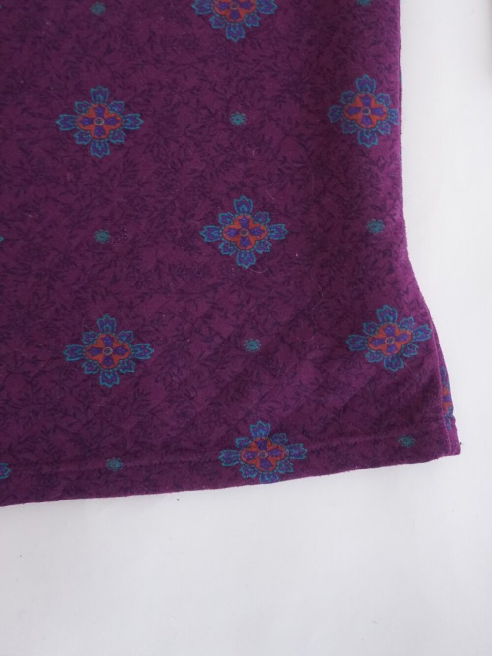 Vintage Gitano Purple Floral Geometric Grunge Academic Collared Polo Shirt S - Picture 5 of 9